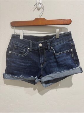 Silver cutoff Denim shorts